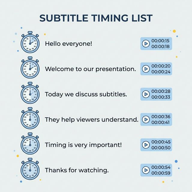 Subtitles Timing Illustration